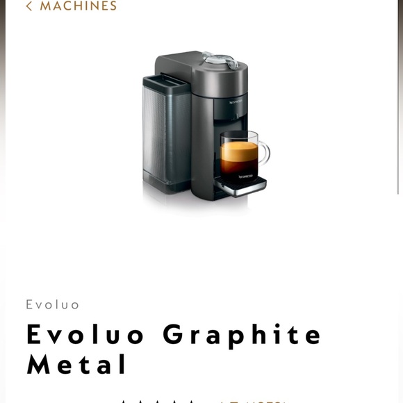Nespresso Evoluo Graphite Metal coffee machine